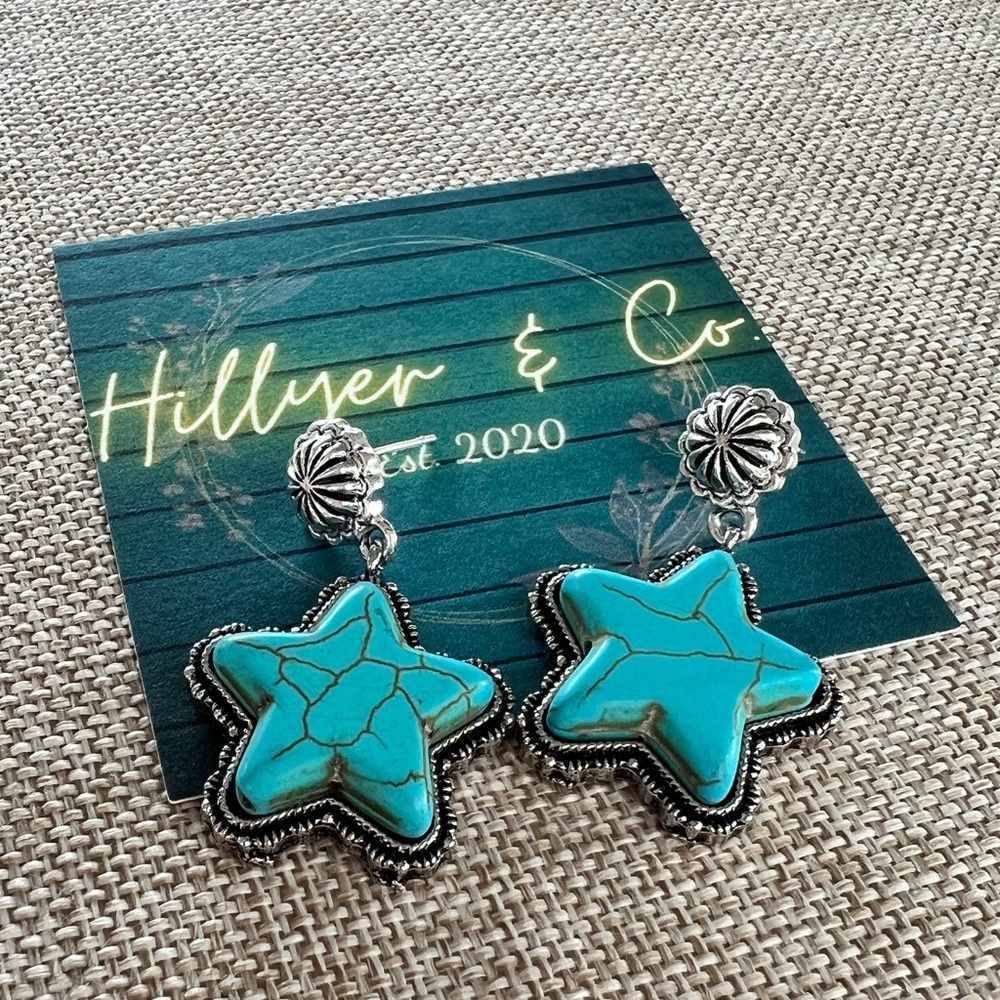 Turquoise Star Earrings
